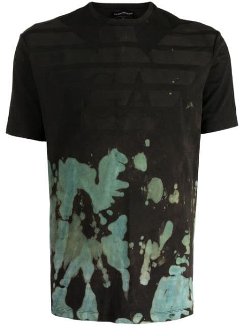 Stain Shade T-shirt met tie-dye print