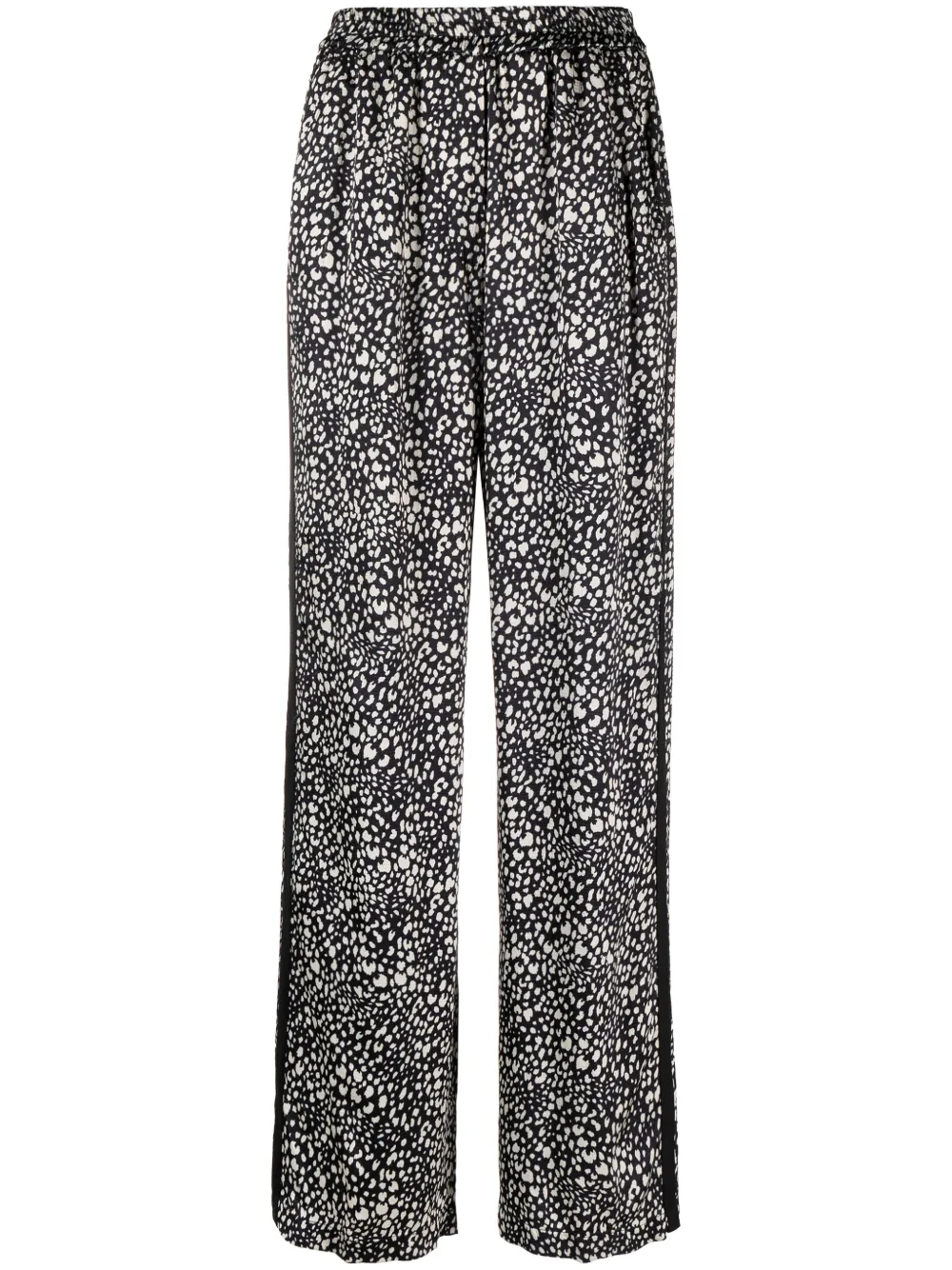 8pm High-waisted Straight-leg Trousers In Black