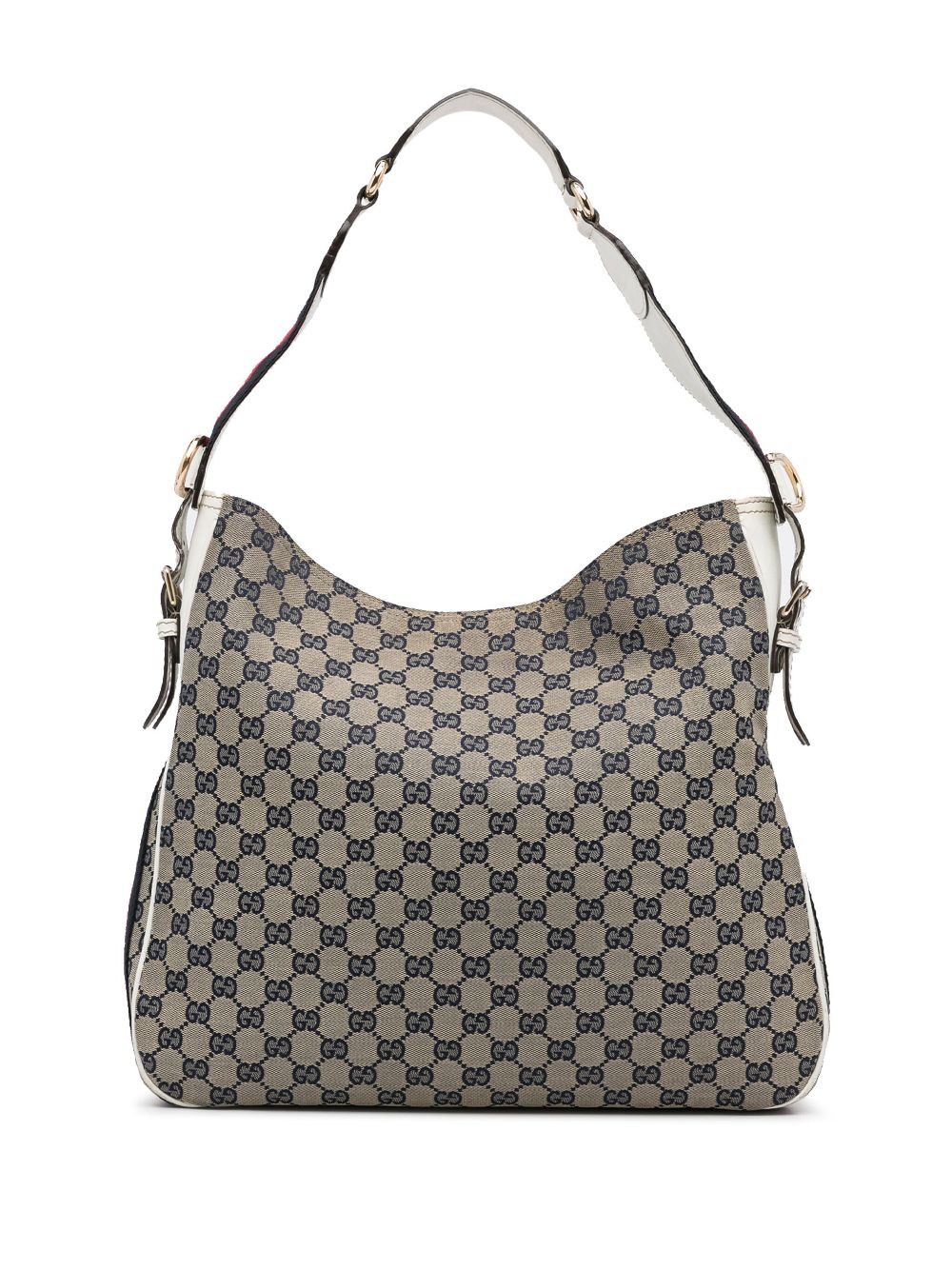 Gucci Pre-Owned GG Web shoulder bag - Bruin