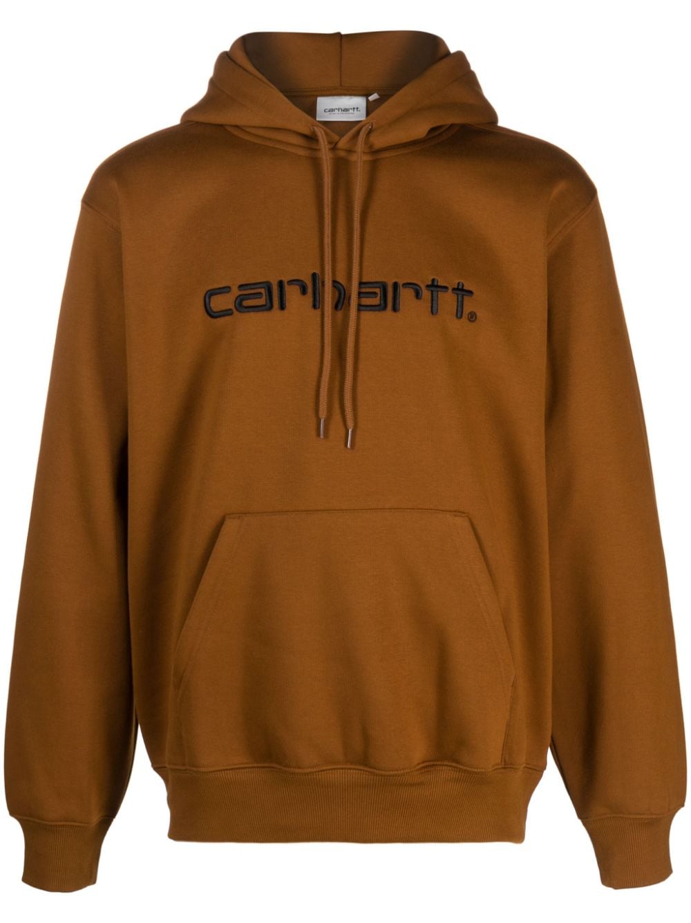 Carhartt WIP logo-print cotton hoodie - Marrone
