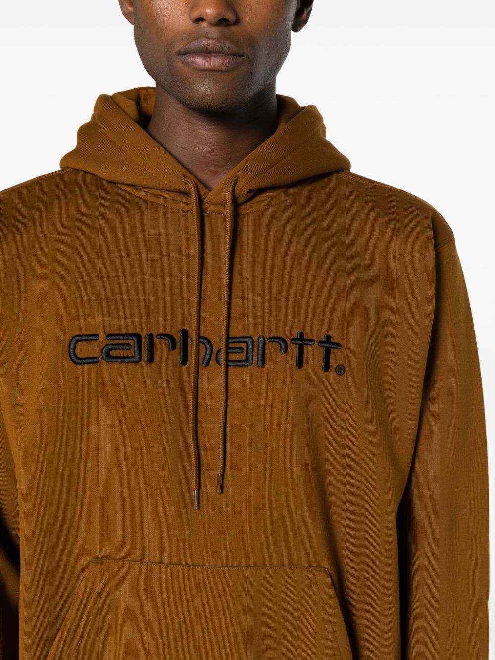Carhartt WIP Hoodie met logoprint Bruin