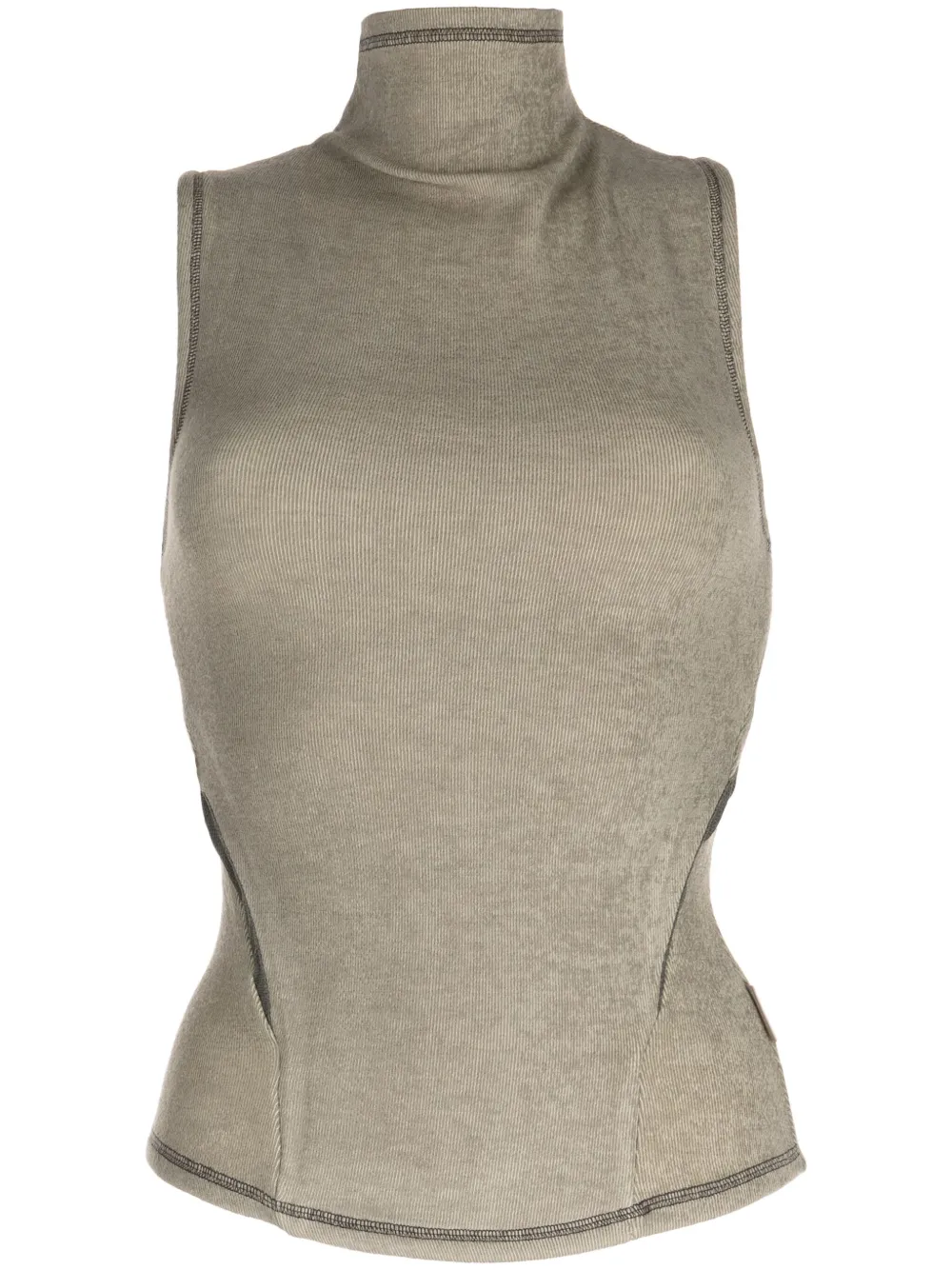 Shop Hyein Seo High-neck Sleeveless Top In Green