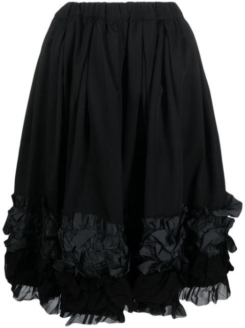 Comme Des Garçons Comme Des Garçons floral-appliqué layered tulle full skirt