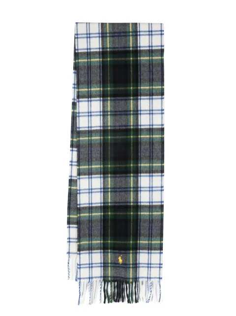 Polo Ralph Lauren Polo Pony-embroidered tartan check-print scarf