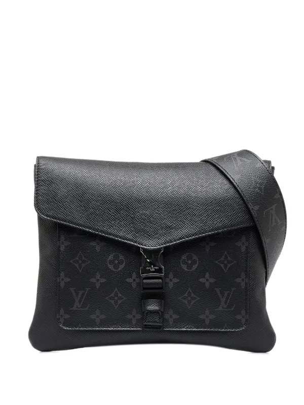 Black Louis Vuitton Taiga Outdoor Messenger Crossbody Bag