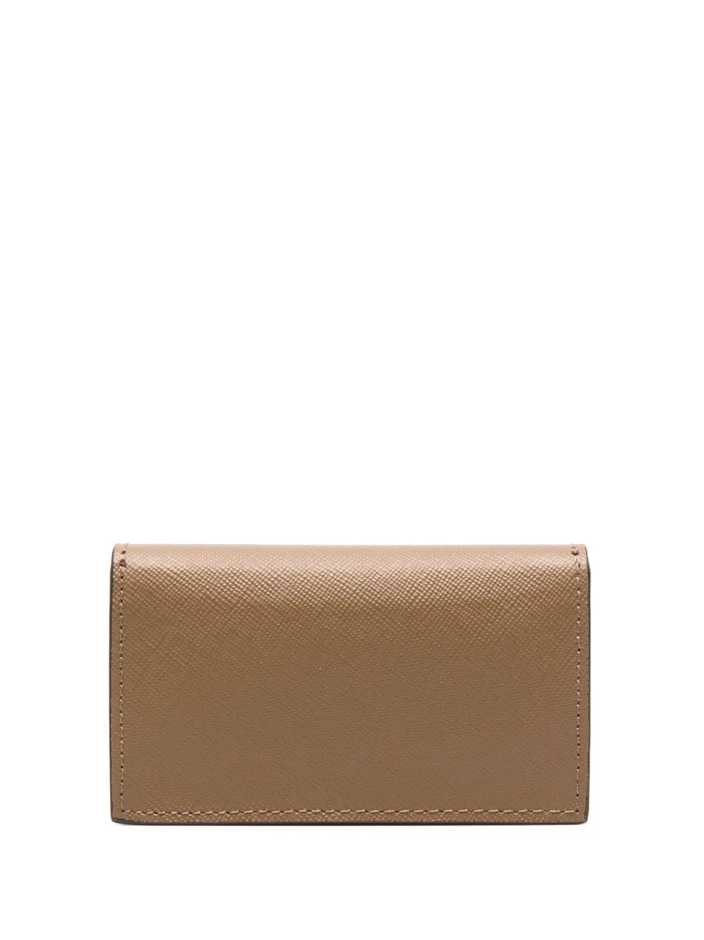 Marni logo-print leather wallet - Bruin