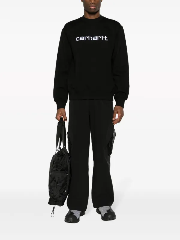 【Carharrt】カーハート WIP ロゴ スウェットシャツ ブラック Carhartt WIP ロゴ スウェットシャツ | ブラック | FARFETCH JP