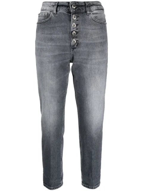DONDUP logo-patch cropped jeans