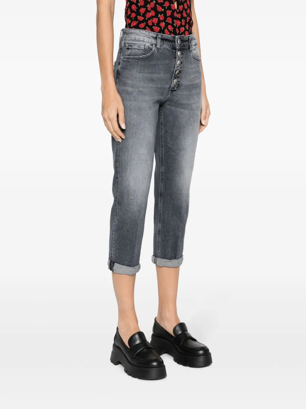 DONDUP Cropped jeans Zwart