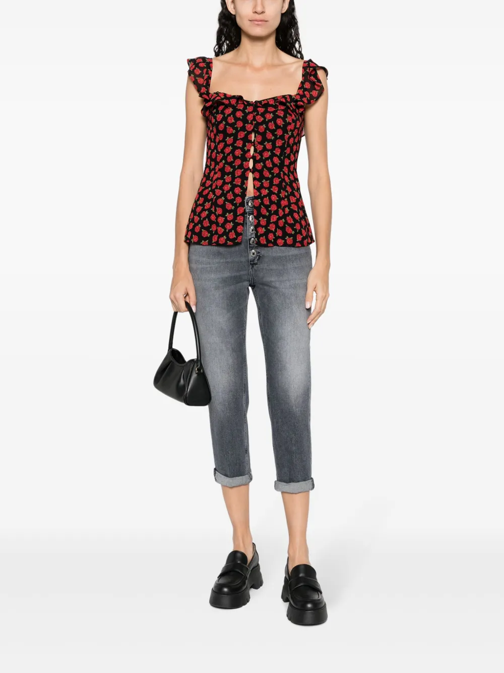 DONDUP Cropped jeans - Zwart
