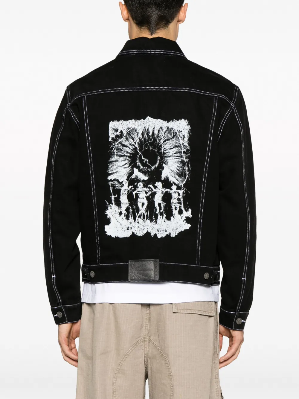 Denim jacket discount back print