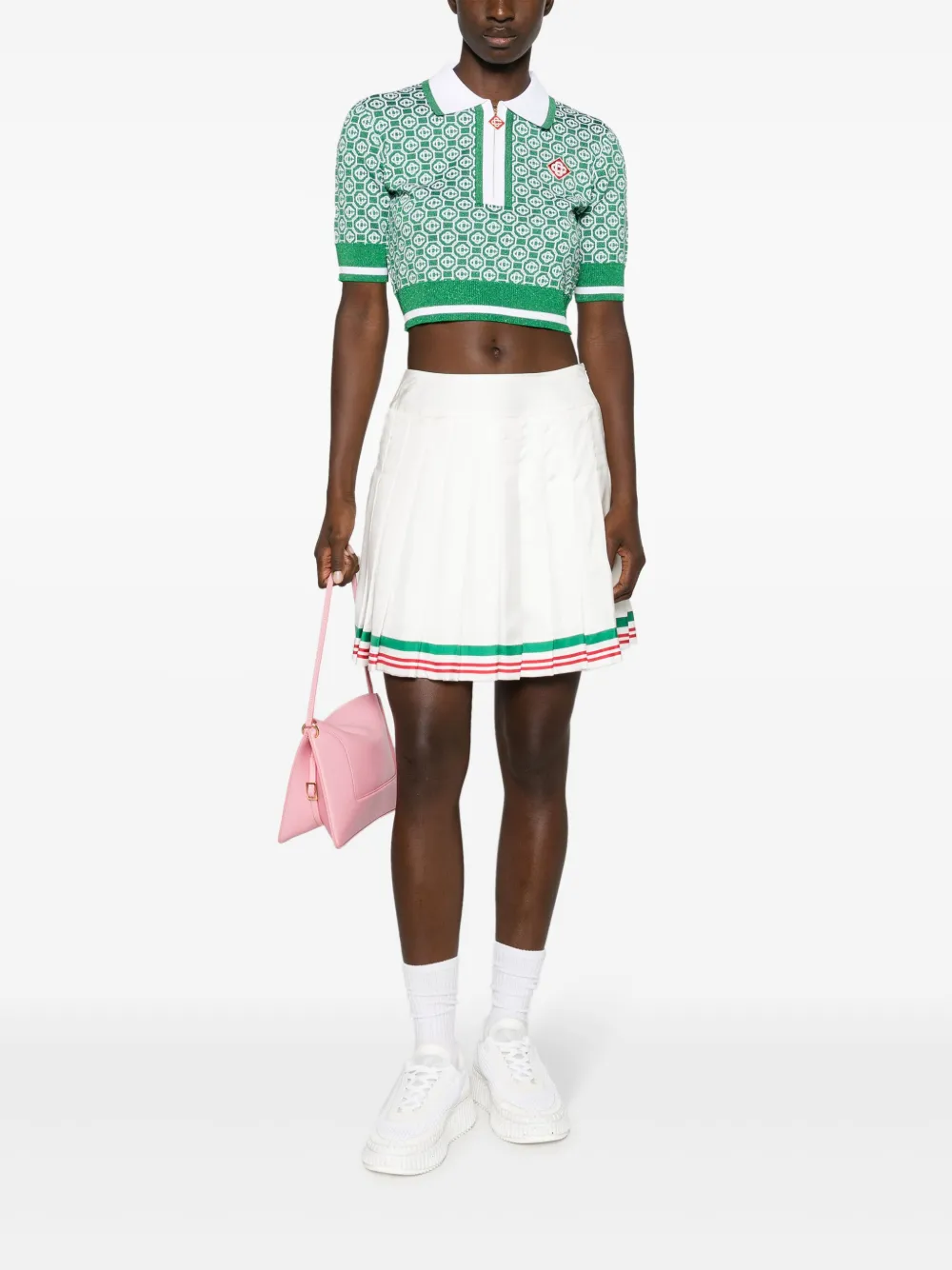 Casablanca Cropped T-shirt - Groen
