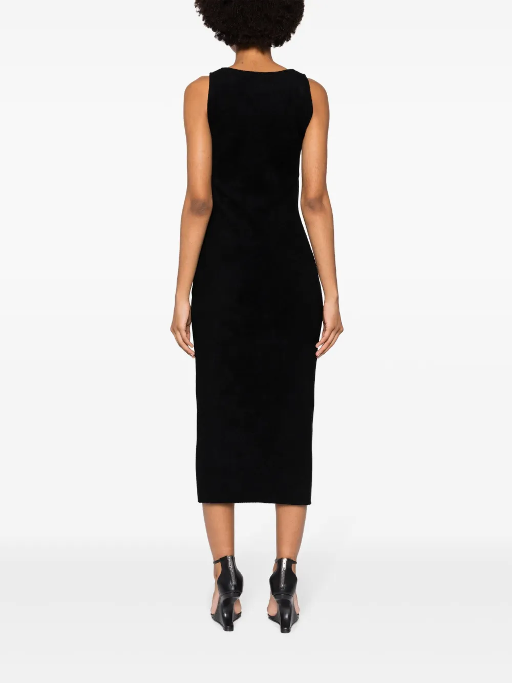 Shop Philosophy Di Lorenzo Serafini Sweetheart-neck Sleeveless Dress In Black