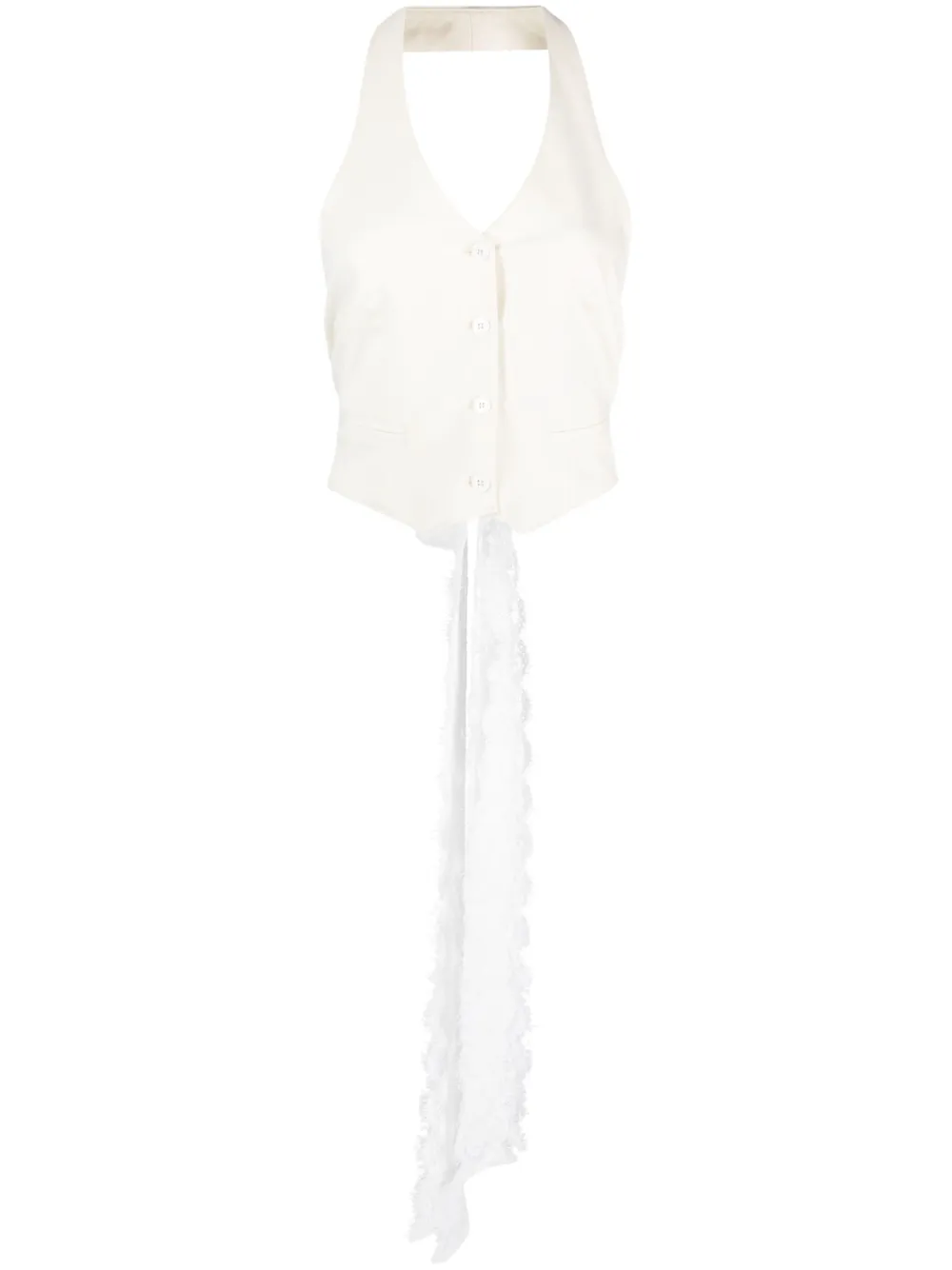 Loulou Gilet met V-hals Beige