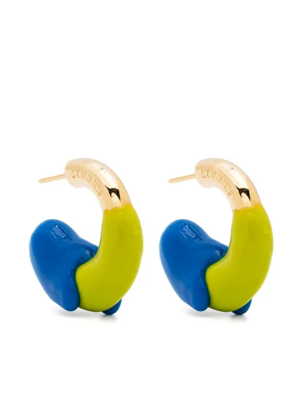 Sunnei エングレーブロゴ フープピアス | グリーン | FARFETCH JP