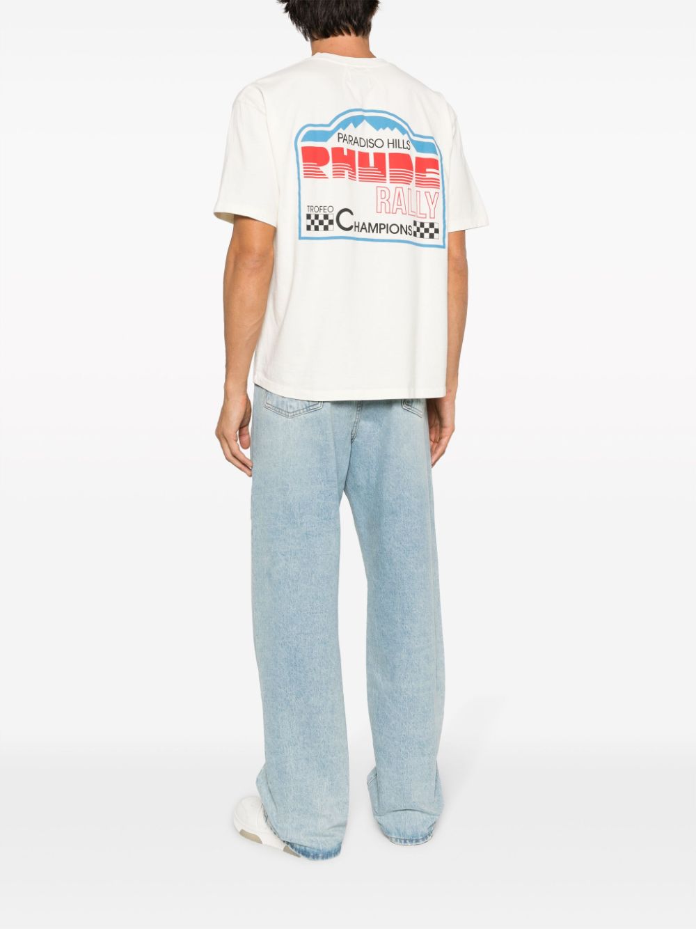 Rhude Paradiso Rally graphic-print T-shirt - Wit
