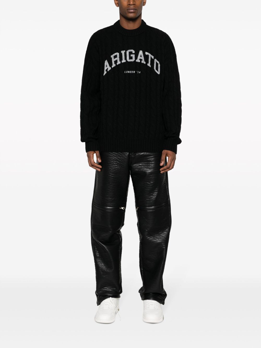 Axel Arigato Prime cable-knit jumper - Zwart
