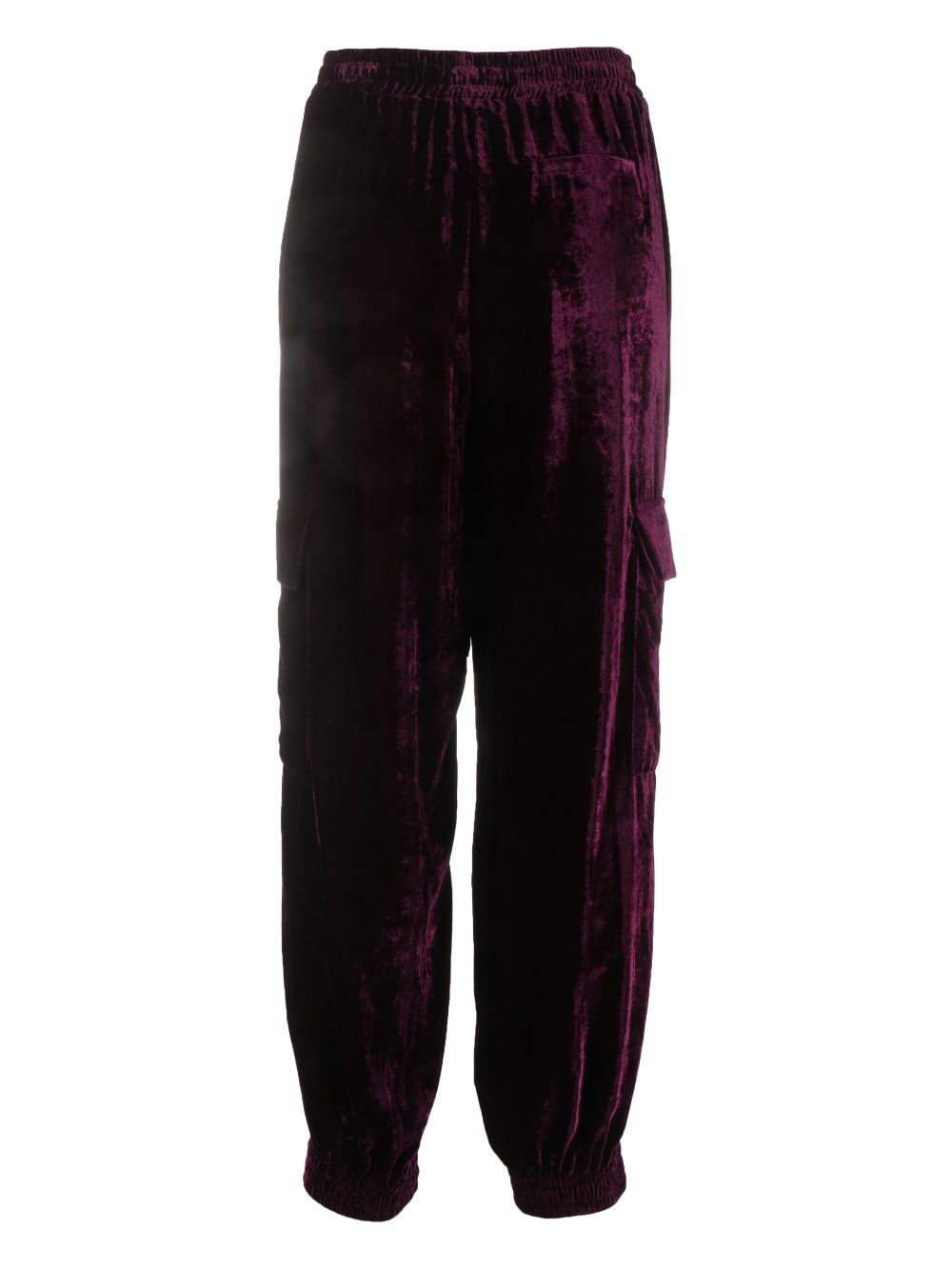 Semicouture velvet-effect cargo trousers - Paars