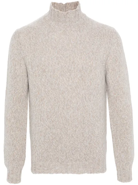 Fedeli high-neck contrasting-trim jumper