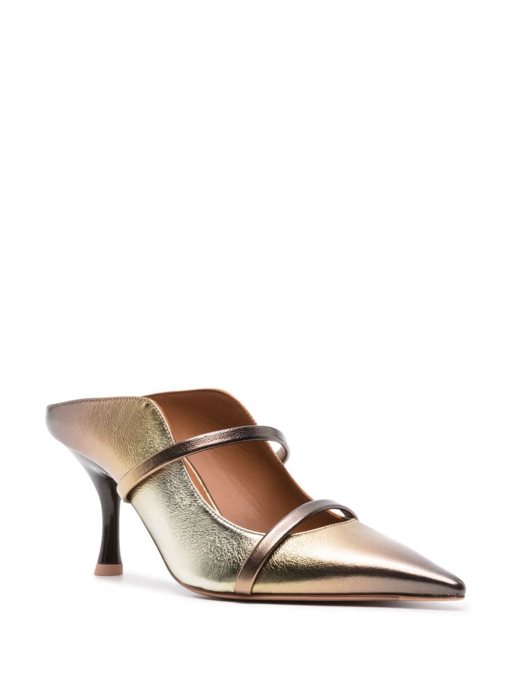 Malone Souliers Mamie 70mm metallic-finish mules - Bruin