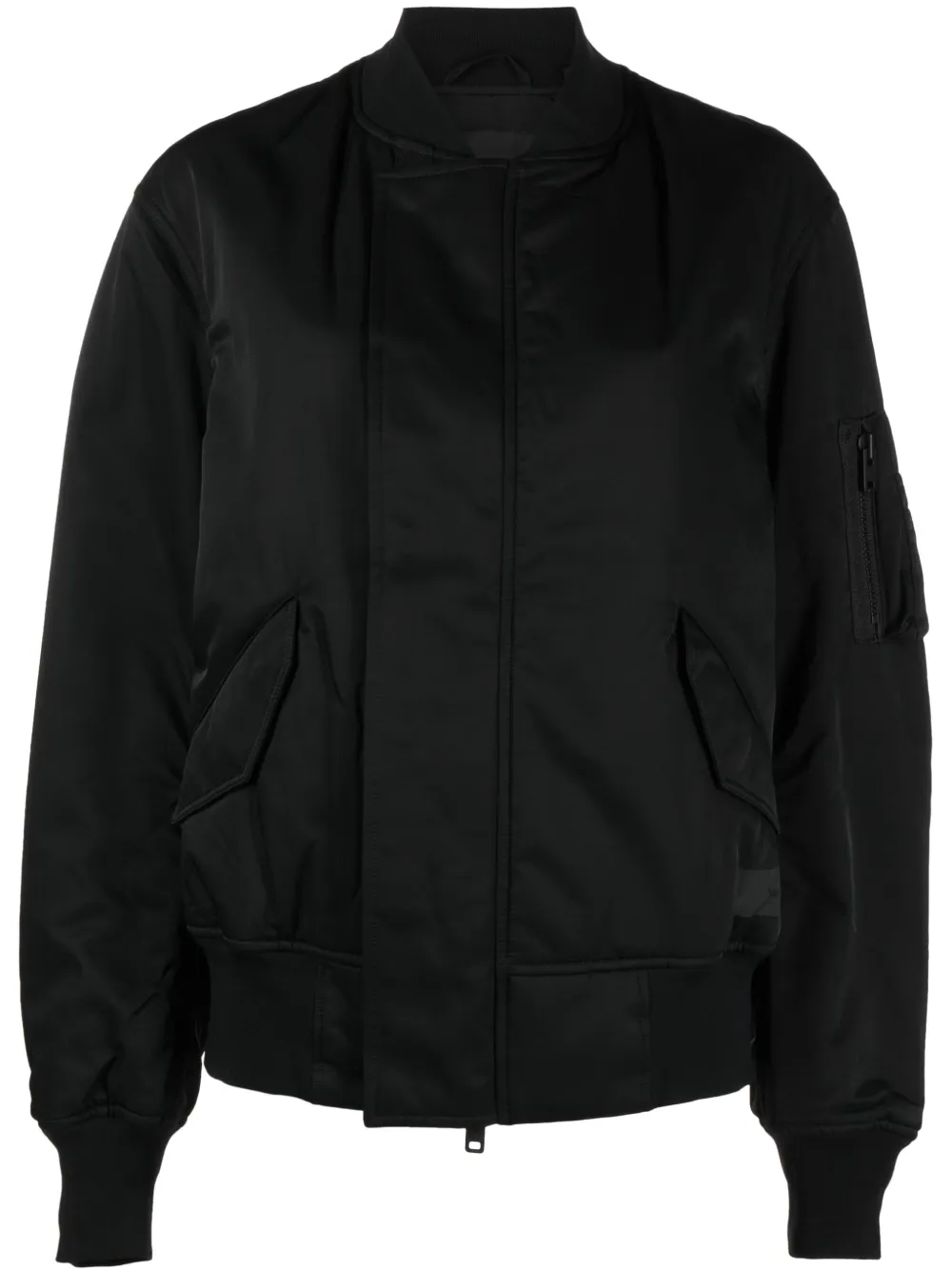 Shop Y-3 Long-sleeve Bomber Jacket In Black