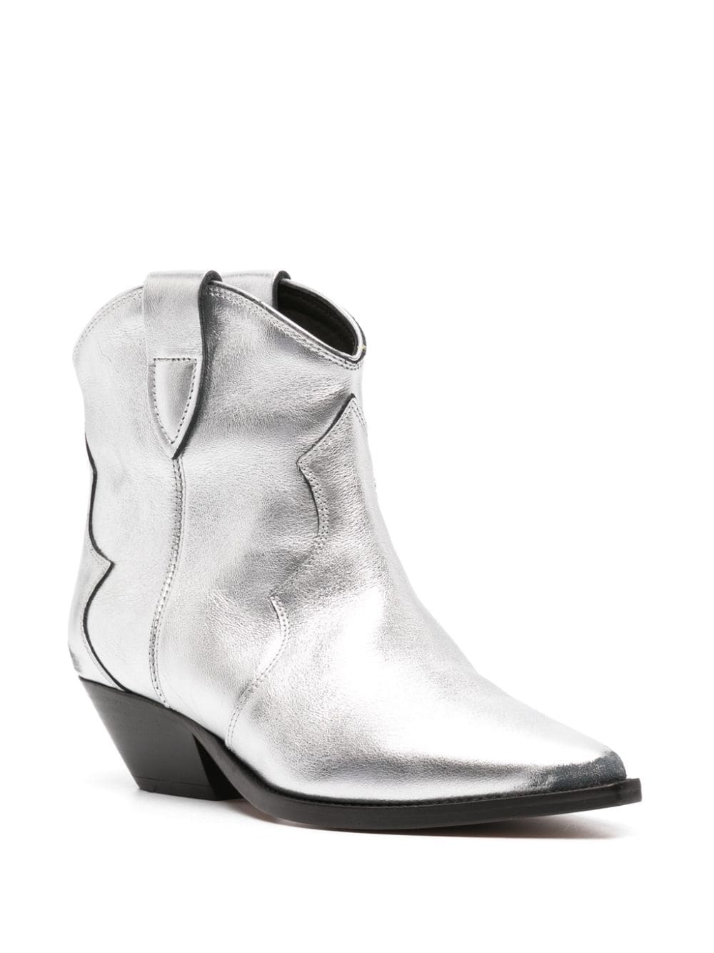 ISABEL MARANT Dewina leather ankle boots - Zilver