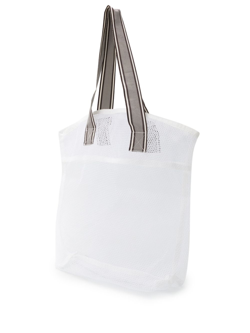 Shop Sarah Chofakian Mesh Tote Bag In White
