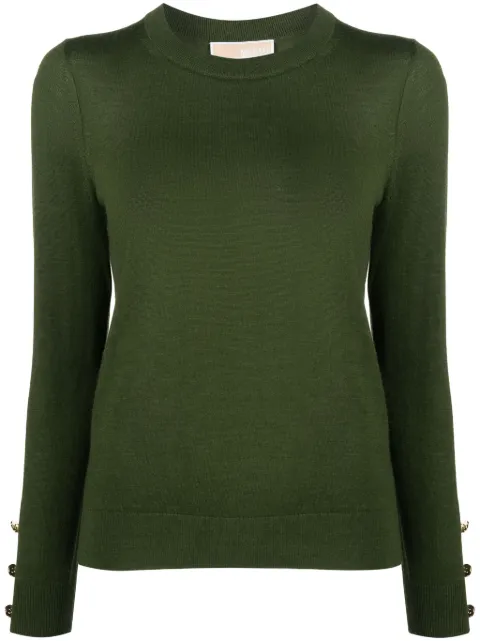 Michael Michael Kors buttoned-cuff fine-knit jumper