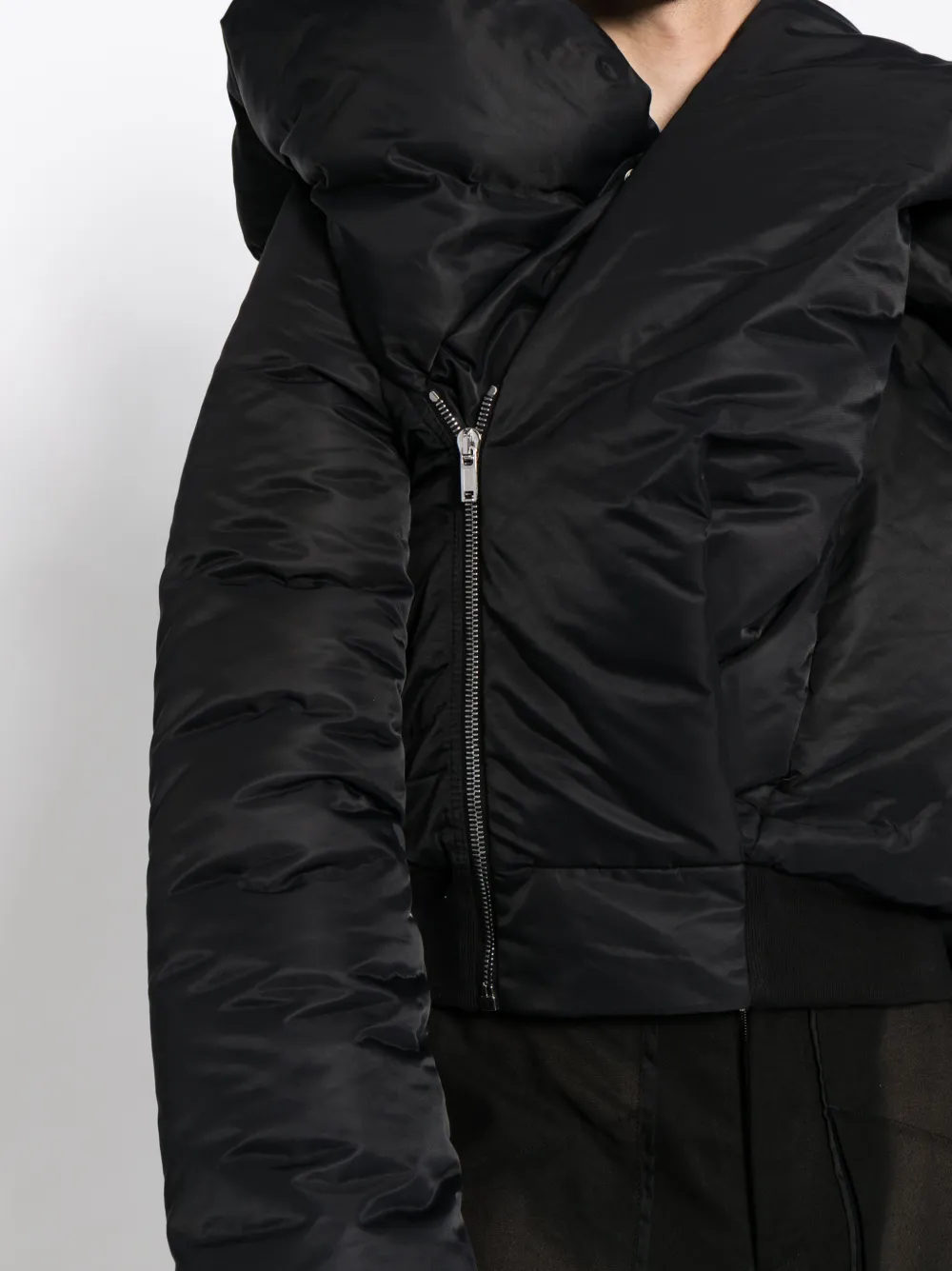 Rick Owens DRKSHDW Gewatteerd bomberjack Zwart