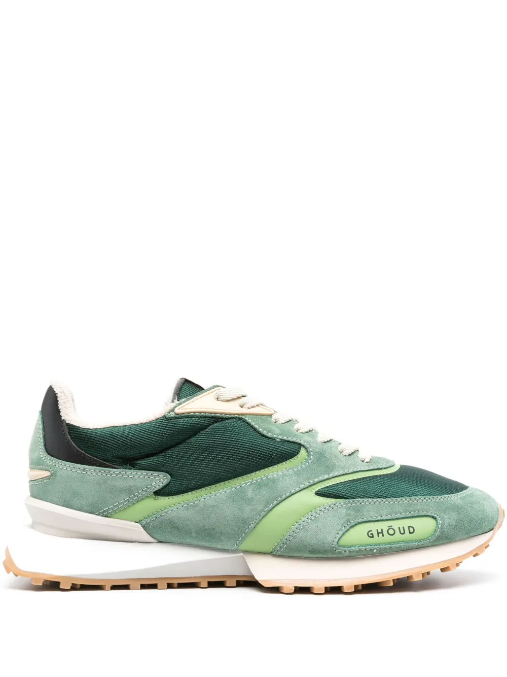 GHŌUD Venice suede-panel sneakers Green