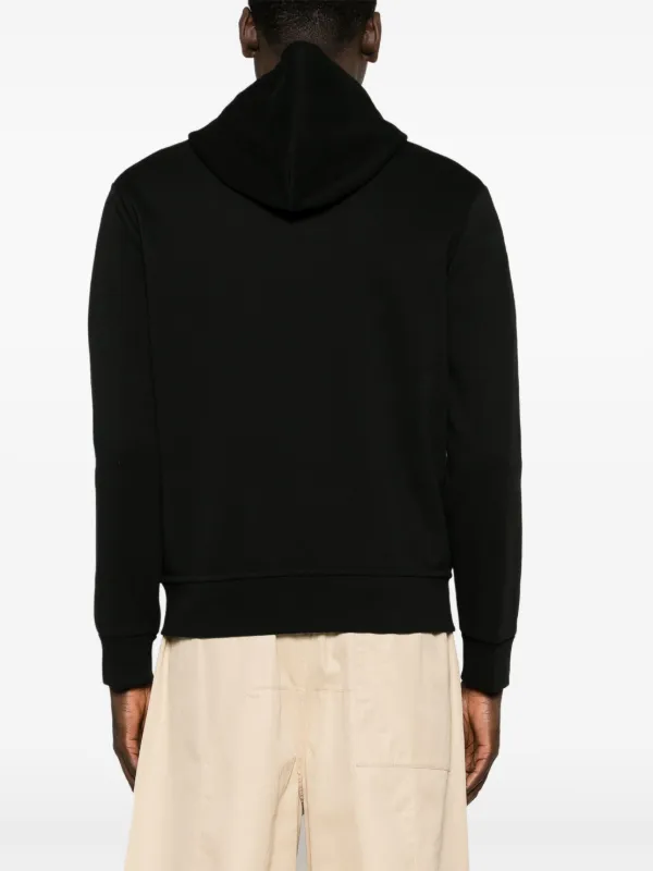 Polo Ralph Lauren stripe-detail zip-up Hoodie | Black | FARFETCH