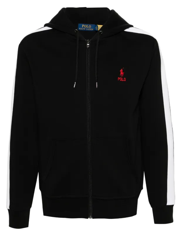 Polo zip up hoodie black sale