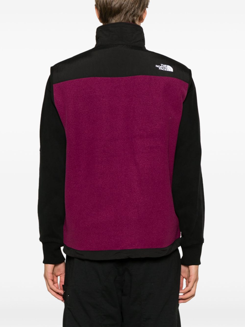 Shop The North Face Denali Colour-block Gilet In Purple