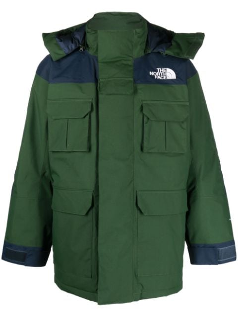 The North Face logo-embroidered padded-design coat 