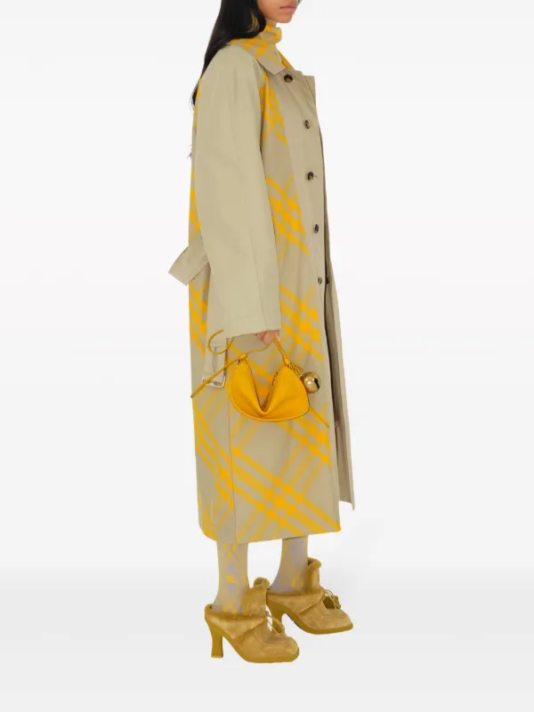 Burberry Mini Shield Leather Shoulder Bag | Yellow | FARFETCH UK