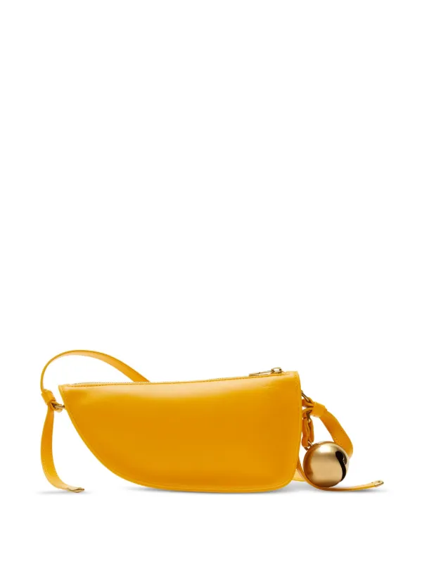 VIP【送料無料・関税込み】Burberry Shield Mini Shoulder Bag Burberry Mini Shield Leather Shoulder Bag | Yellow | FARFETCH