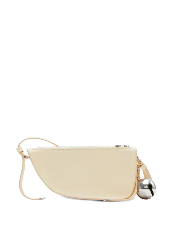 【関税&送料込】Burberry White Leather Shield Lock Shoulder Burberry White Leather Shield Lock Shoulder Bag | italist