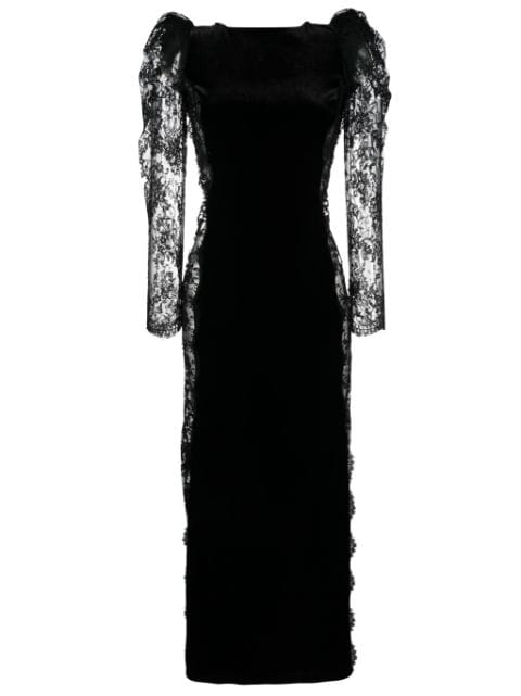 Alessandra Rich open-back panelled maxi dress