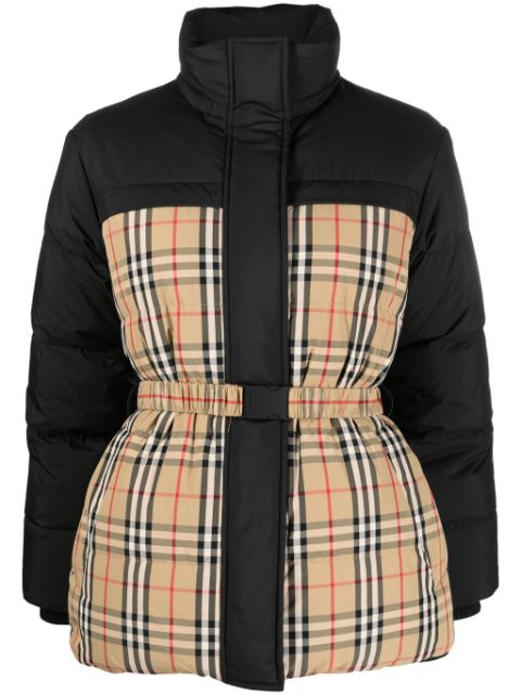 Burberry reversible plaid-check puffer jacket Women