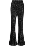 TWINSET sequinned flared trousers - Black