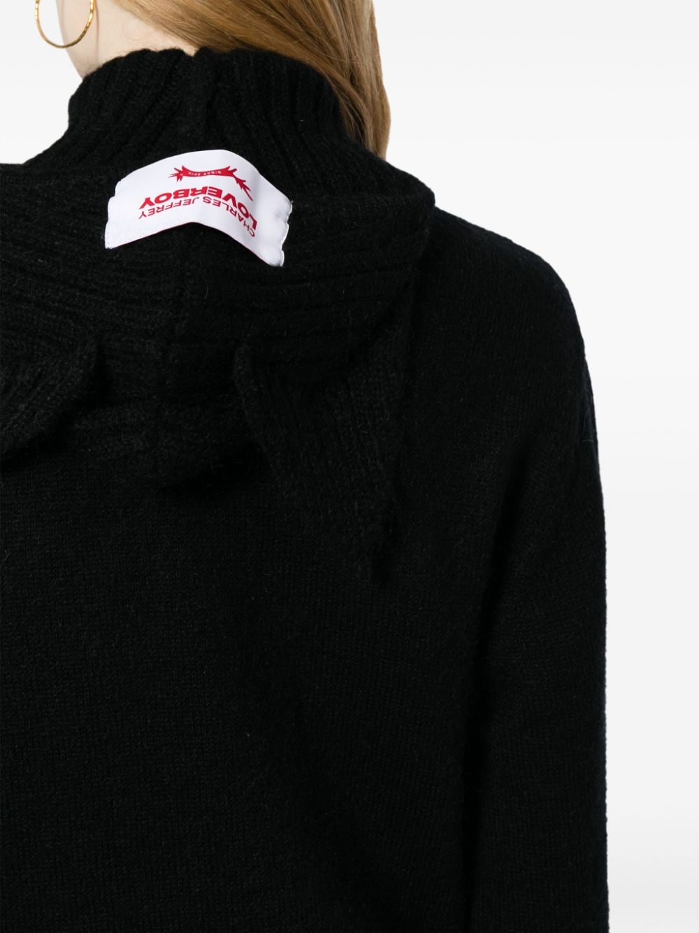 Shop Charles Jeffrey Loverboy Roll-neck Jumper In Black