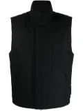 Stone Island Ghost Compass-badge cotton gilet - Black