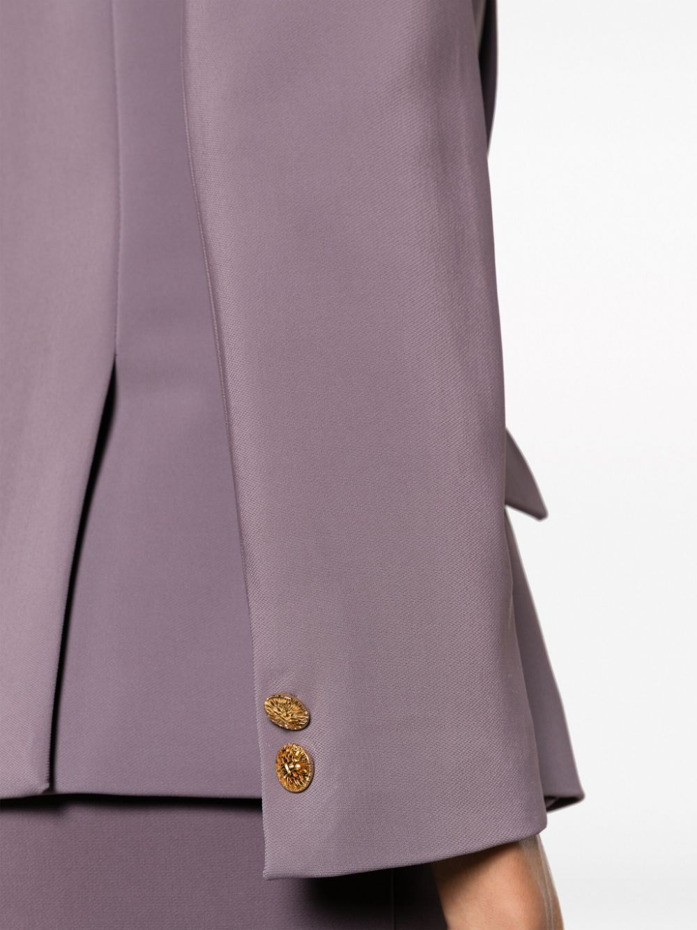Shop Elisabetta Franchi Peak-lapel Single-breasted Blazer In Purple