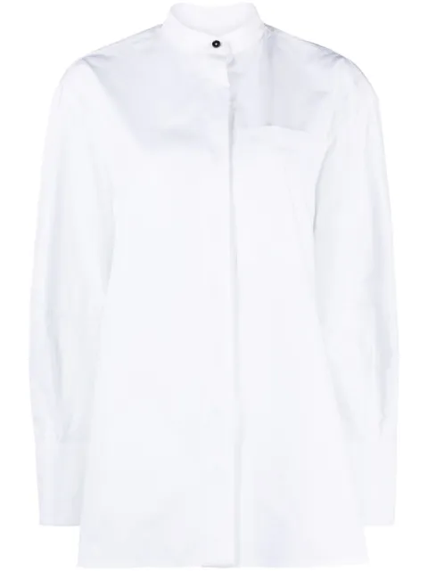 Jil Sander band-collar cotton shirt