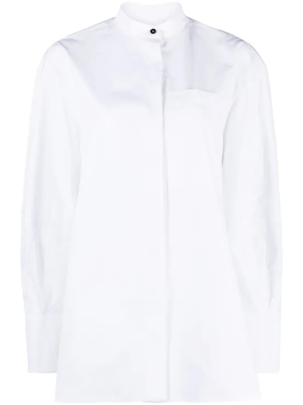 JIL SANDER バンドカラーシャツ ホワイト　37 Jil Sander バンドカラー シャツ