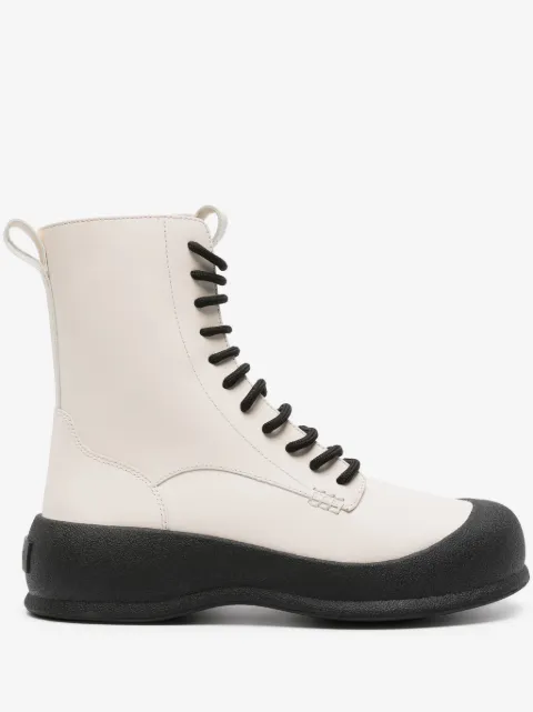 Bally lace-up leather boots 