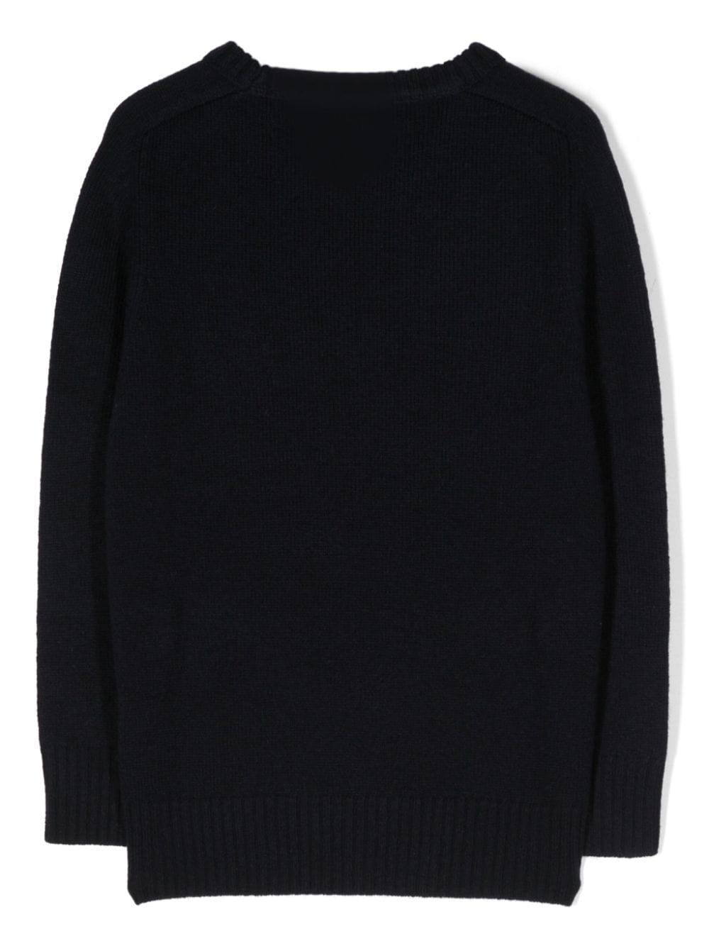 Shop Paolo Pecora Logo-embroidered Round-neck Jumper In Blue