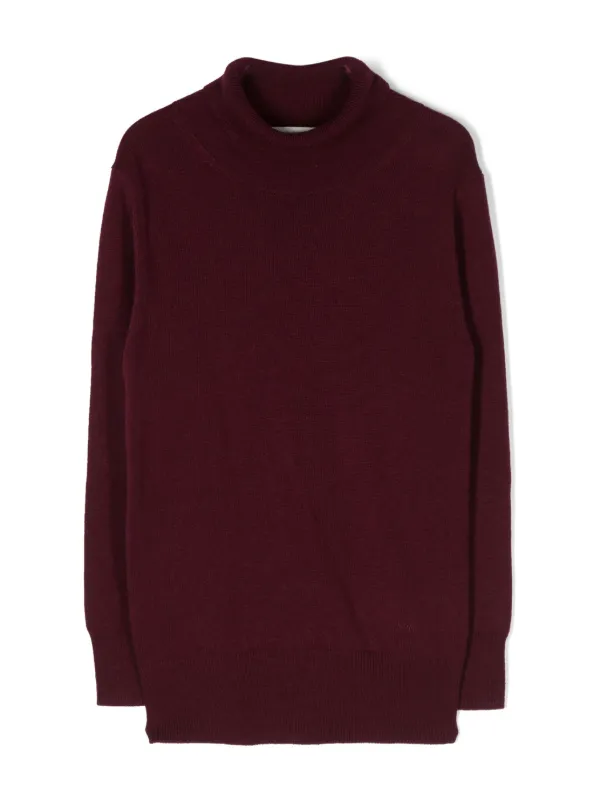 burgundy fine knit jumper