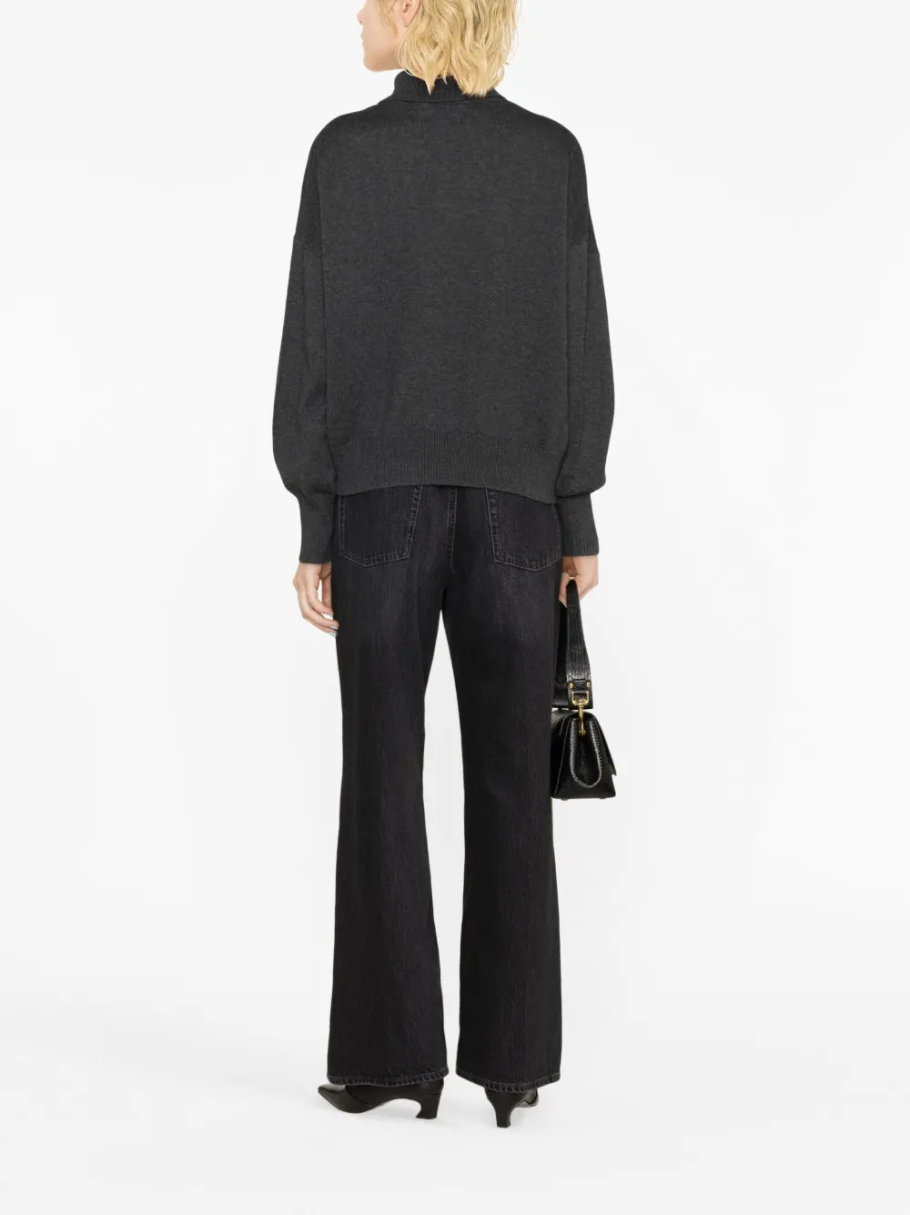 Isabel Marant Étoile Enzo Intarsia-knit Roll-neck Jumper In Grey