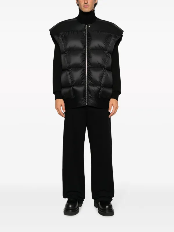 Rick Owens ジップアップ パデッドベスト | ブラック | FARFETCH JP